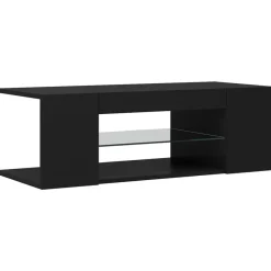 Tv Meubels-vidaXL - Tv-kast - Zwart - Bewerkt hout