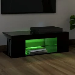 Tv Meubels-vidaXL - Tv-kast - Zwart - Bewerkt hout