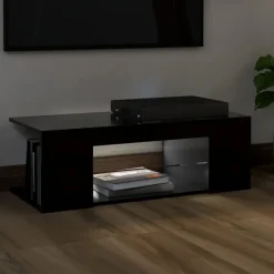 Tv Meubels-vidaXL - Tv-kast - Zwart - Bewerkt hout