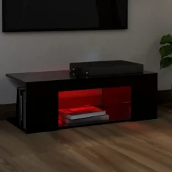Tv Meubels-vidaXL - Tv-kast - Zwart - Bewerkt hout