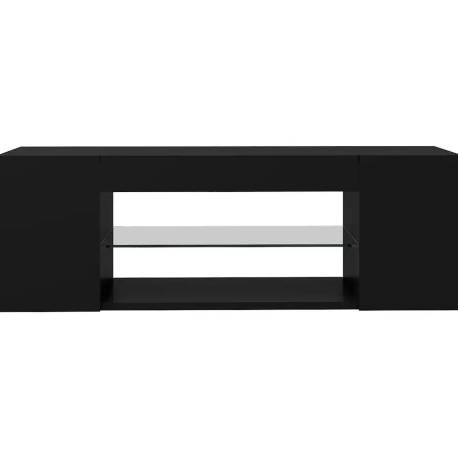 Tv Meubels-vidaXL - Tv-kast - Zwart - Bewerkt hout