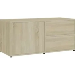 Tv Meubels-vidaXL - Tv-meubel - Bruin - Bewerkt hout