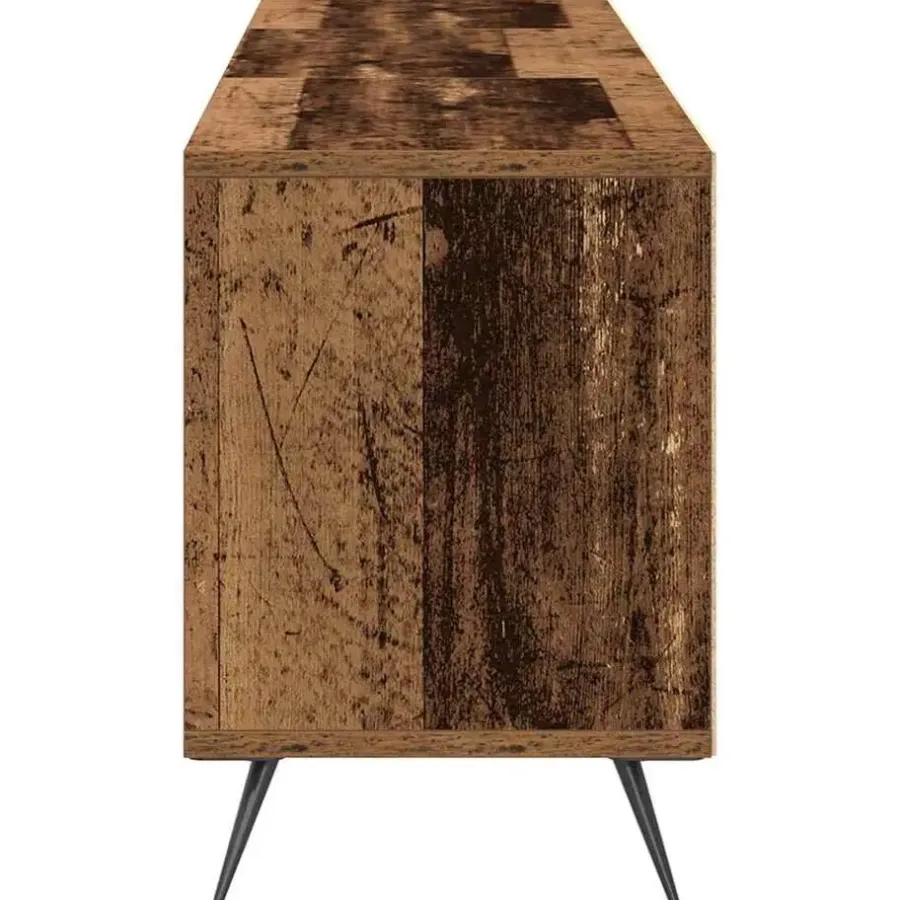 Tv Meubels-vidaXL - TV-meubel 3 vakken 3 deuren - Oud hout - Hout - 150x30x44.5 cm