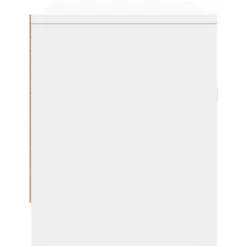 Tv Meubels-vidaXL - Tv-meubel - Wit - Bewerkt hout - 102 x 30 x 37.5 cm