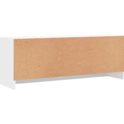 Tv Meubels-vidaXL - Tv-meubel - Wit - Bewerkt hout - 102 x 30 x 37.5 cm