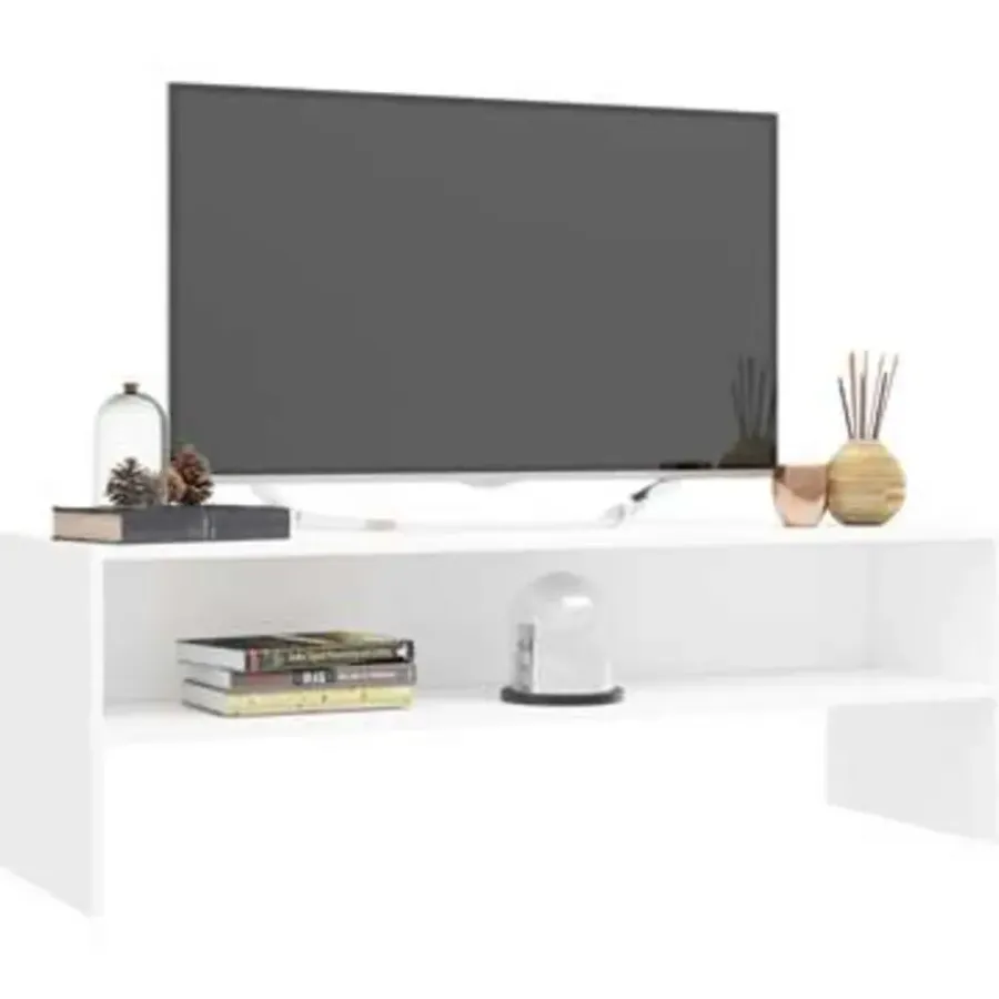 Tv Meubels-vidaXL - Tv-meubel - Wit - Bewerkt hout