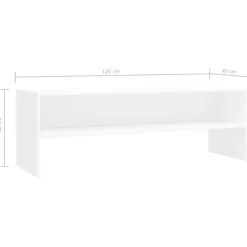 Tv Meubels-vidaXL - Tv-meubel - Wit - Bewerkt hout