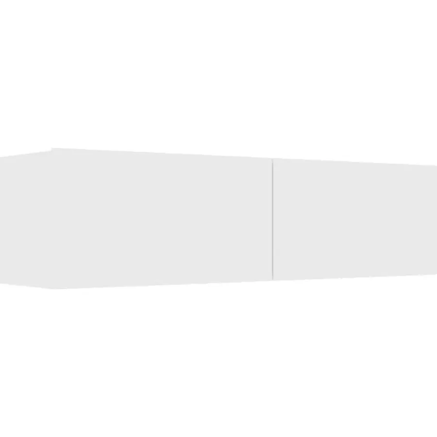 Tv Meubels-vidaXL - Tv-meubel - Wit - Bewerkt hout