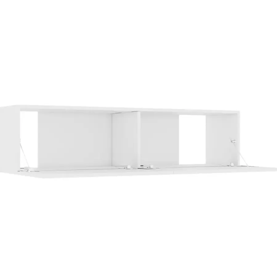 Tv Meubels-vidaXL - Tv-meubel - Wit - Bewerkt hout