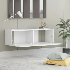 vidaXL - Tv-meubel - Wit - Bewerkt hout
