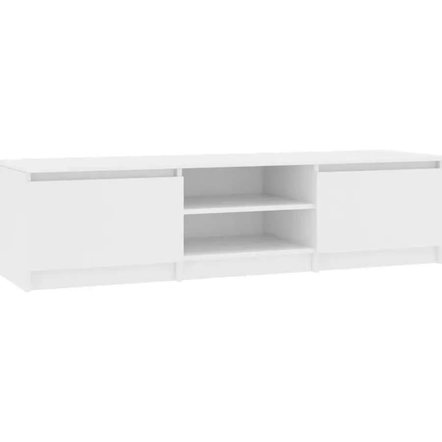 Tv Meubels-vidaXL - Tv-meubel - Wit - Bewerkt hout