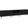 vidaXL - Tv-meubel - Zwart - Bewerkt hout