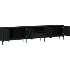 vidaXL - Tv-meubel - Zwart - Bewerkt hout