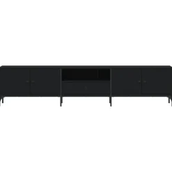 vidaXL - Tv-meubel - Zwart - Bewerkt hout