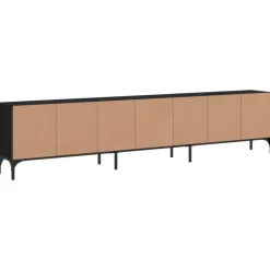 vidaXL - Tv-meubel - Zwart - Bewerkt hout
