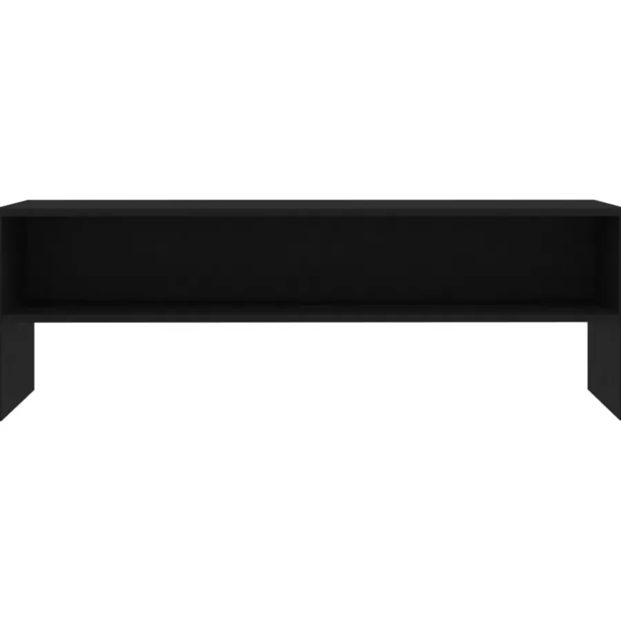 Tv Meubels-vidaXL - Tv-meubel - Zwart - Bewerkt hout