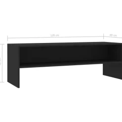 Tv Meubels-vidaXL - Tv-meubel - Zwart - Bewerkt hout