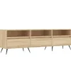 Tv Meubels-vidaXL - TV-meubel met 3 deuren en 3 vakken - Sonoma eiken - 150x30x44.5 cm