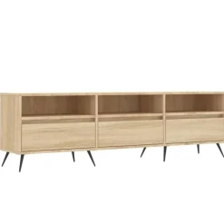 Tv Meubels-vidaXL - TV-meubel met 3 deuren en 3 vakken - Sonoma eiken - 150x30x44.5 cm