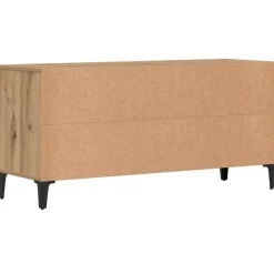 Tv Meubels-vidaXL - TV-meubel met 2 deuren en 2 vakken - Artisanaal eiken - 102x35x50 cm