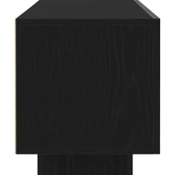 Tv Meubels-vidaXL - TV-meubel met 3 deuren - Zwart eiken - Bewerkt hout - 160x35x40 cm