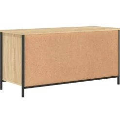 Tv Meubels-vidaXL - TV-meubel met 2 deuren 2 vakken - Sonoma eiken - Hout - 100x40x50 cm