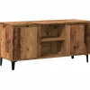 vidaXL - TV-meubel met 2 deuren en 2 vakken - Oud hout - 102x35x50 cm