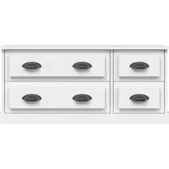 Tv Meubels-vidaXL - TV-meubel met 4 lades - Wit - Bewerkt hout - 100x35.5x45 cm