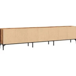vidaXL - TV-meubel met 1 lade en 4 deuren - Oud hout - 200x25x44 cm