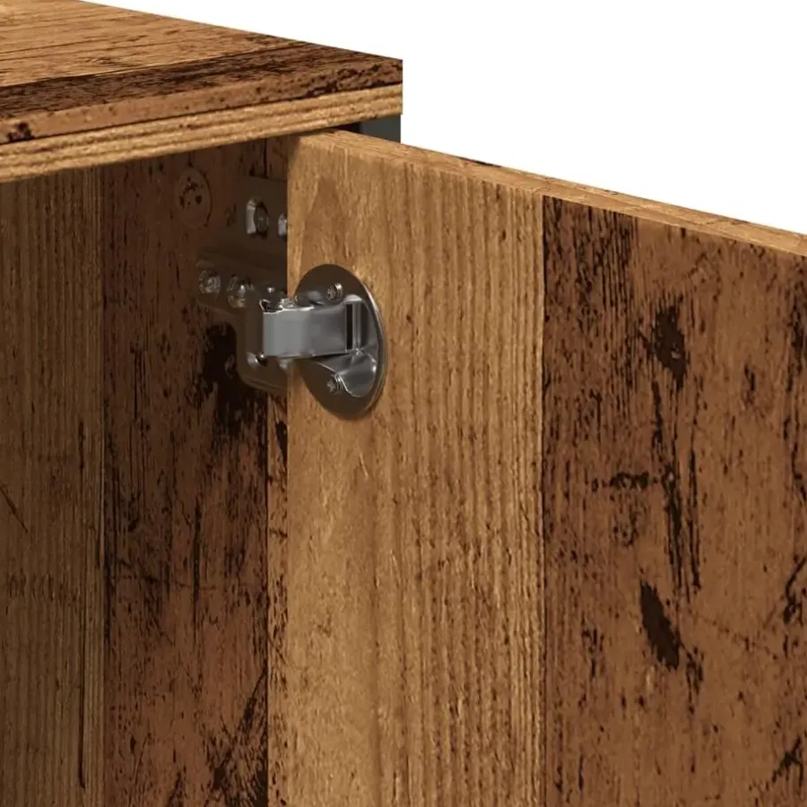 vidaXL - TV-meubel met 1 lade en 4 deuren - Oud hout - 200x25x44 cm