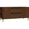vidaXL - TV-meubel met 2 lades - Bruin eiken - Hout - 102x44.5x50 cm