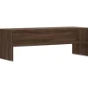 Tv Meubels-vidaXL - TV-meubel met 2 legplanken - Bruin eiken - Hout - 120x40x40 cm