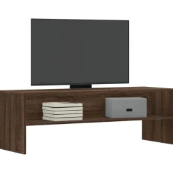 Tv Meubels-vidaXL - TV-meubel met 2 legplanken - Bruin eiken - Hout - 120x40x40 cm