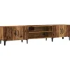 vidaXL - TV-meubel met 2 vakken 4 deuren - Oud hout - 180x31.5x40 cm