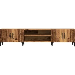vidaXL - TV-meubel met 2 vakken 4 deuren - Oud hout - 180x31.5x40 cm