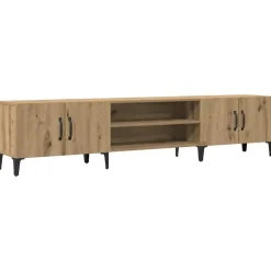 Tv Meubels-vidaXL - TV-meubel met 2 vakken 4 deuren - Artisanaal eiken - 180x31.5x40 cm