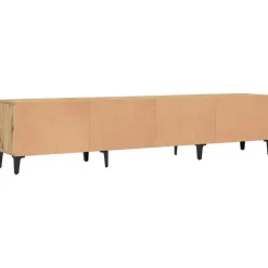 Tv Meubels-vidaXL - TV-meubel met 2 vakken 4 deuren - Artisanaal eiken - 180x31.5x40 cm