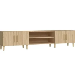 vidaXL - TV-meubel met deuren - Sonoma eiken - Hout -180x31.5x40 cm