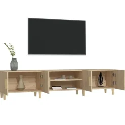 vidaXL - TV-meubel met deuren - Sonoma eiken - Hout -180x31.5x40 cm