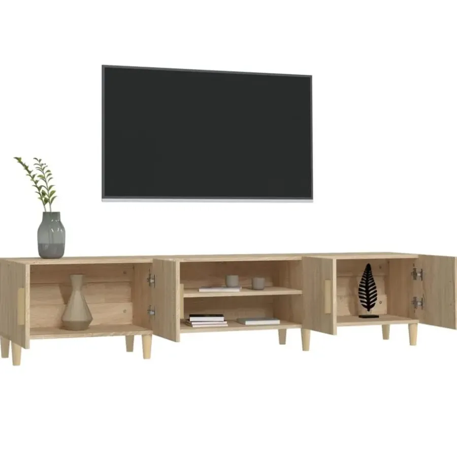 vidaXL - TV-meubel met deuren - Sonoma eiken - Hout -180x31.5x40 cm