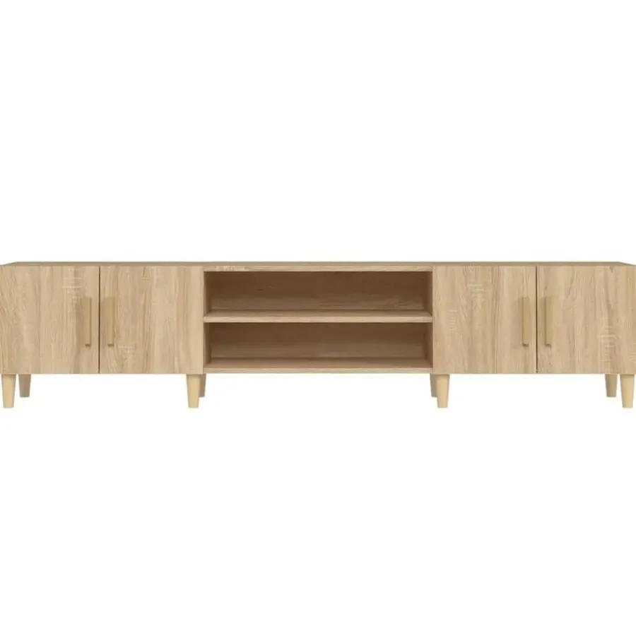 vidaXL - TV-meubel met deuren - Sonoma eiken - Hout -180x31.5x40 cm