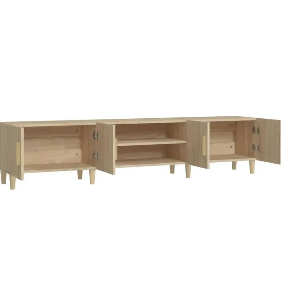 vidaXL - TV-meubel met deuren - Sonoma eiken - Hout -180x31.5x40 cm