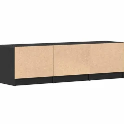 Tv Meubels-vidaXL - TV-meubel met lade en 2 deuren - Zwart eiken - Hout - 140x35x40 cm