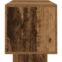 Tv Meubels-vidaXL - TV-meubel met LED en 3 deuren - Oud hout - 160x35x40 cm