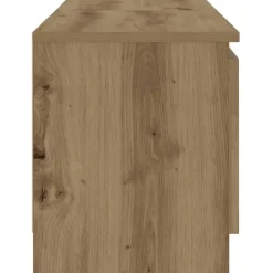 Tv Meubels-vidaXL - TV-meubel met LED en 2 deuren - Artisanaal eiken - 120x30x36 cm