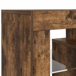 Tv Meubels-vidaXL - TV-meubel met LED-verlichting - Gerookt eiken - Hout - 120x35x40 cm