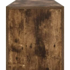 Tv Meubels-vidaXL - TV-meubel met LED-verlichting - Gerookt eiken - Hout - 120x35x40 cm