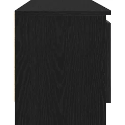 Tv Meubels-vidaXL - TV-meubel met legplank en 2 deuren - Zwart eiken - 102x30x36 cm