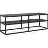 Tv Meubels-vidaXL - Tv-meubel met zwart marmerglas - Zwart - Glas - 120 x 40 x 40 cm