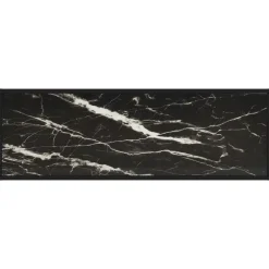 Tv Meubels-vidaXL - Tv-meubel met zwart marmerglas - Zwart - Glas - 120 x 40 x 40 cm